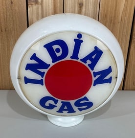 Indian Gas w/Red Dot Logo 13.5 Globe Lenese