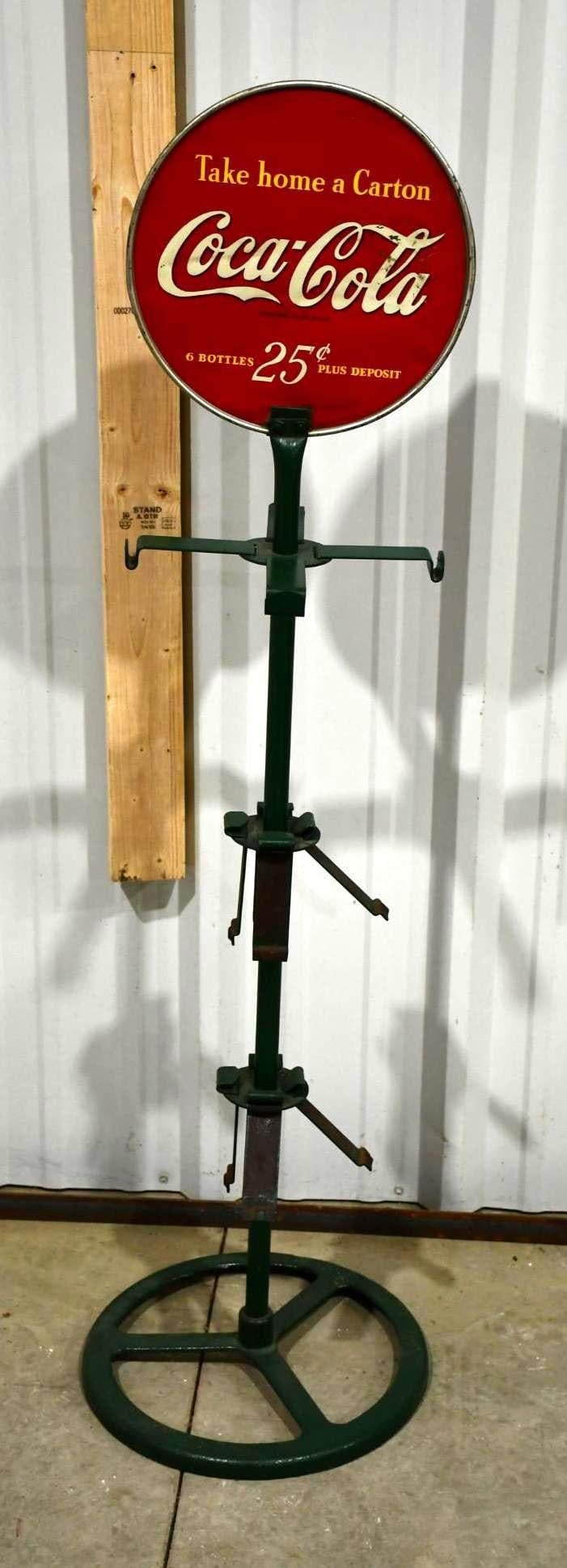 Drink Coca-Cola 6 Bottles 25¢ Metal Bottle Rack Sign (TAC) (1 of 5)