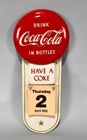 Coca-Cola Di-Cut Metal Calendar