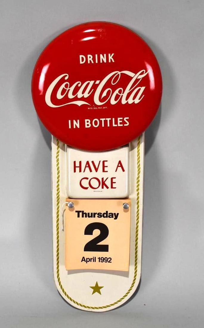 Coca-Cola Di-Cut Metal Calendar (1 of 4)