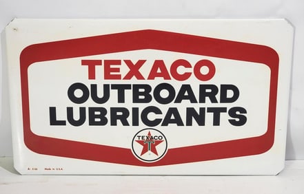 Texaco Outboard Lubricants w/Logo Metal Rack Sign (TAC)