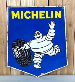 Michelin w/Bibendum & Tire Porcelain Sign (TAC)