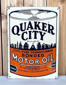 Quaker City Motor Oil Metal Sign (TAC)