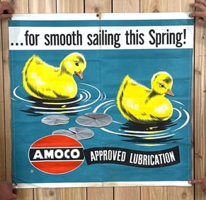 AMOCO Approved Lubrication Canvas Banner