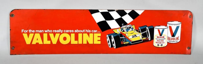 Valvoline Racing Oil w/Indy Cars Metal Rack Topper (TAC)