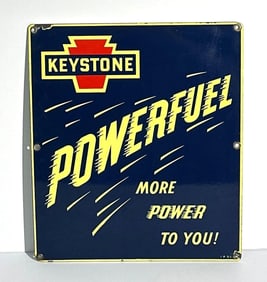 Keystone Powerfuel "More Power to You!" Porcelain Pump Sign