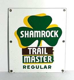 Shamrock Trail Master Regular Porcelain Pump Sign