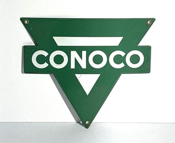 Conoco (green) Porcelain Pump Sign