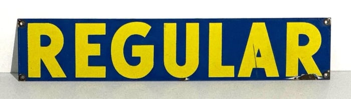 (Deep Rock) Regular Porcelain Pump Sign