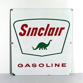 Sinclair Gasoline w/Dino Logo Porcelain Pump Sign
