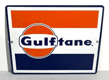 Gulftane w/Large Logo Porcelain Pump Sign
