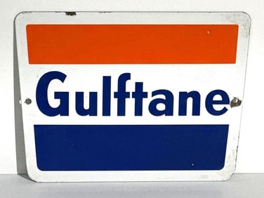 Gulfane Porcelain Pump Sign