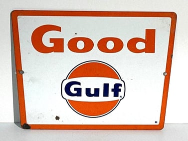 Good Gulf w/Logo Porcelain Pump Sign
