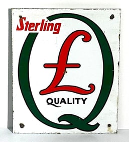 Sterling "L" Quality Porcelain Pump Sign