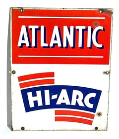 Atlantic Hi-Arc Porcelain Pump Sign