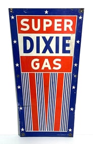 Super Dixie Gas Metal Pump Sign