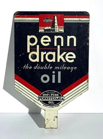 Penn Drake Oil Metal Lubster Paddle Sign