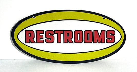 (Pennzoil) Restrooms Metal Sign