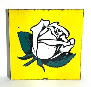 White Rose (gasoline) Porcelain Sign