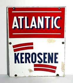 Atlantic Kerosene Porcelain Pump Sign