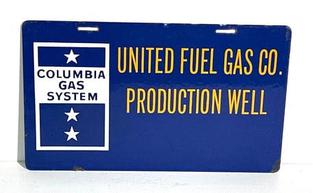 Columbia Gas System Porcelain Well Sign