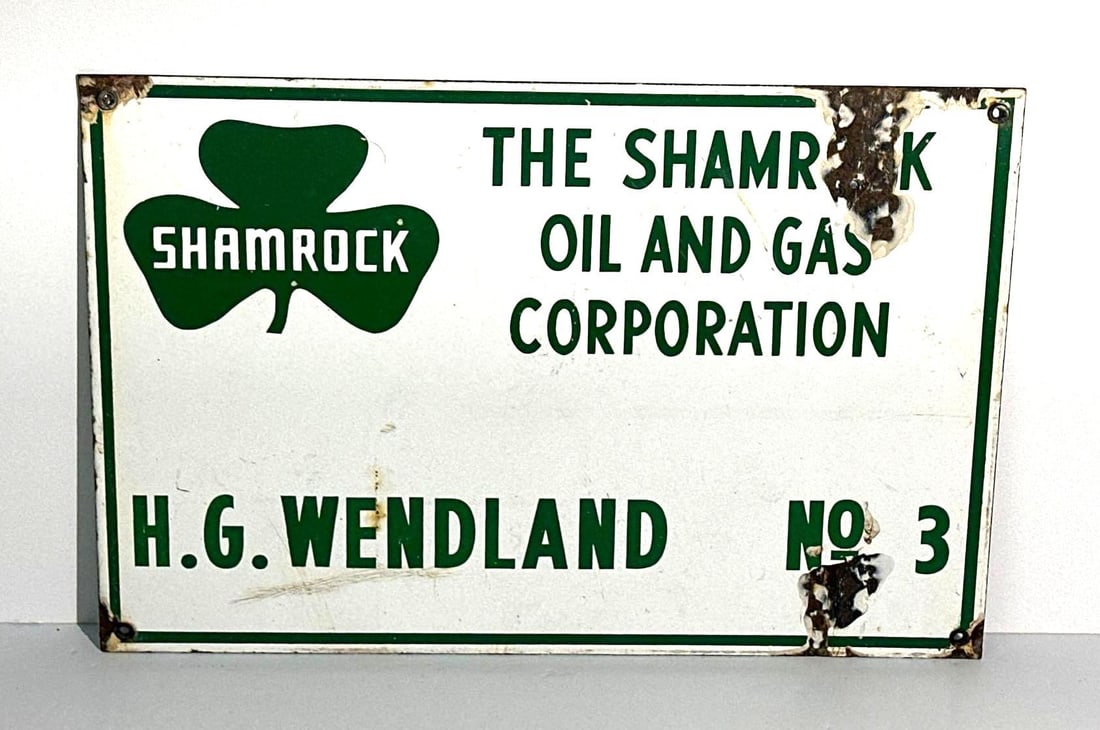 Shamrock Porcelain Well Sign (1 of 3)