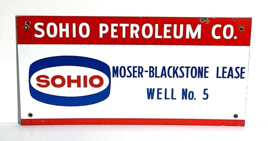 Sohio Petroleum Co. Porcelain Well Sign