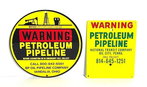 2-Metal Pipe Line Warning Signs