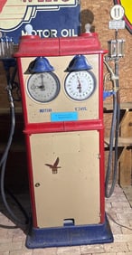 Rare Erie Model #? Double Clock Face Gas Pump