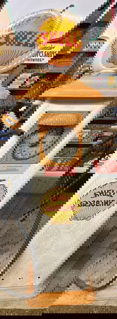 Sharmeter Model #513 Clock Face Gas Pump (1 of 5)