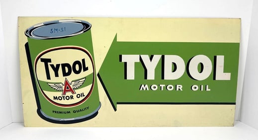 Tydol Motor Oil w/Can Image Metal Sign