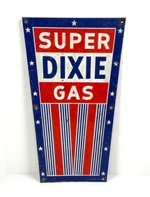 Super Dixie Gas Metal Pump Sign