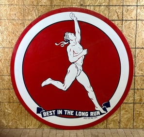 (Marathon) Best in the Long Run Porcelain Identification Sign