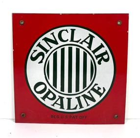 Sinclair Opaline w/Strips Porcelain Sign