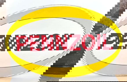 Rare Size Pennzoil Porcelain Sign