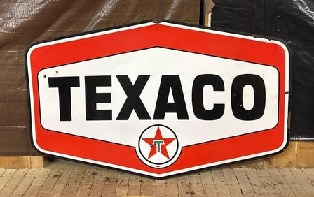 Texaco (new logo) Porcelain Identification Sign
