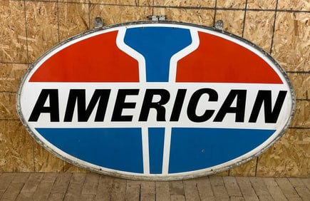 American (gasoline) Porcelain Identification Sign