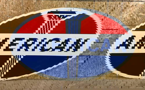 American Porcelain Identification Sign: rated 9 &amp; 9c, 45&#34;x74&#34;, the DSP oval sign has excellent color and gloss, fields are clean, tiny chips around the perimeter, marked SPS, dated 1965. This Lot must be picked up in Tidioute, P