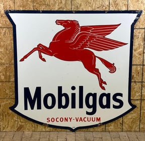 Mobilgas w/Pegasus Porcelain Sign