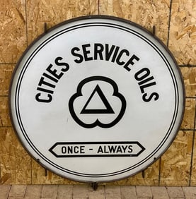 Cities Service Oils w/Logo Porcelain Sign