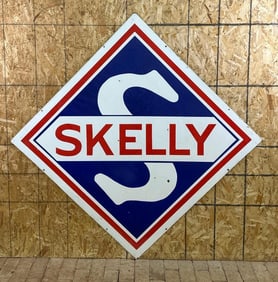 Skelly (medium) (gasoline) Logo Porcelain Sign