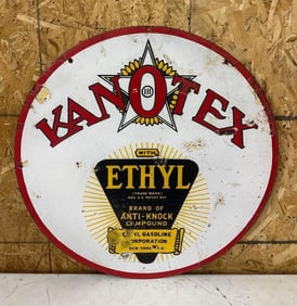 Kan-o-Tex w/Ethyl Logo Porcelain Sign