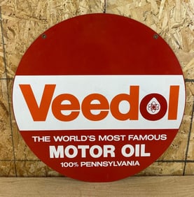 Veedol "the World's Most Famous Motor Oil" Metal Sign