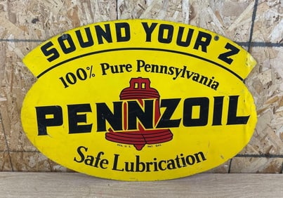 Pennzoil "Sound Your Z" Metal Sign