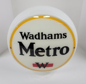Wadhams Metro 13.5" Glass Body Gas Pump Globe