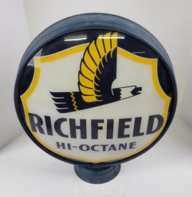 Richfield Hi-Octane 15" Metal Body Gas Pump Globe
