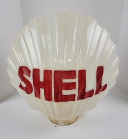 Shell One Piece Gas Pump Globe