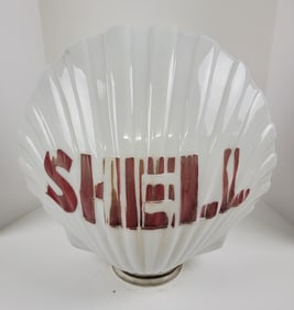 Shell One Piece Gas Pump Globe