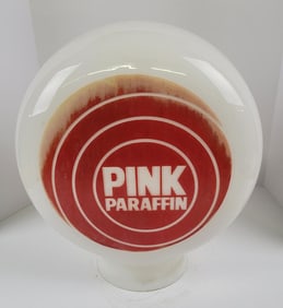 Pink Paraffin One Piece Gas Pump Globe