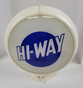 Hi-Way w/ Blue Dot Logo Capco Gas Pump Globe